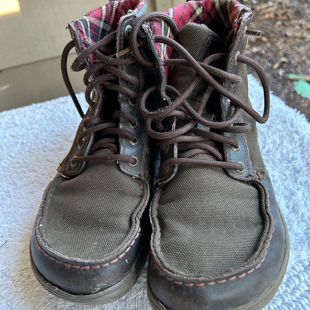 Lems hiking boots canvas/leather. Women Sz 8